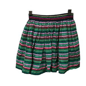 Joules girls Green Black Bubble Mini Skirt size 5Y GUC